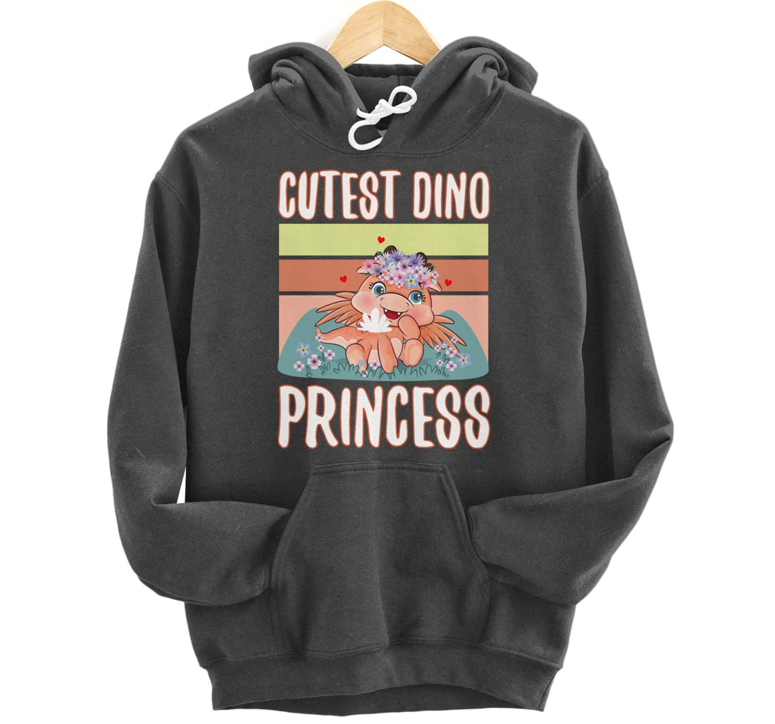 Cute dino raptor fossil animal lover trex dinosaur princess Pullover Hoodie