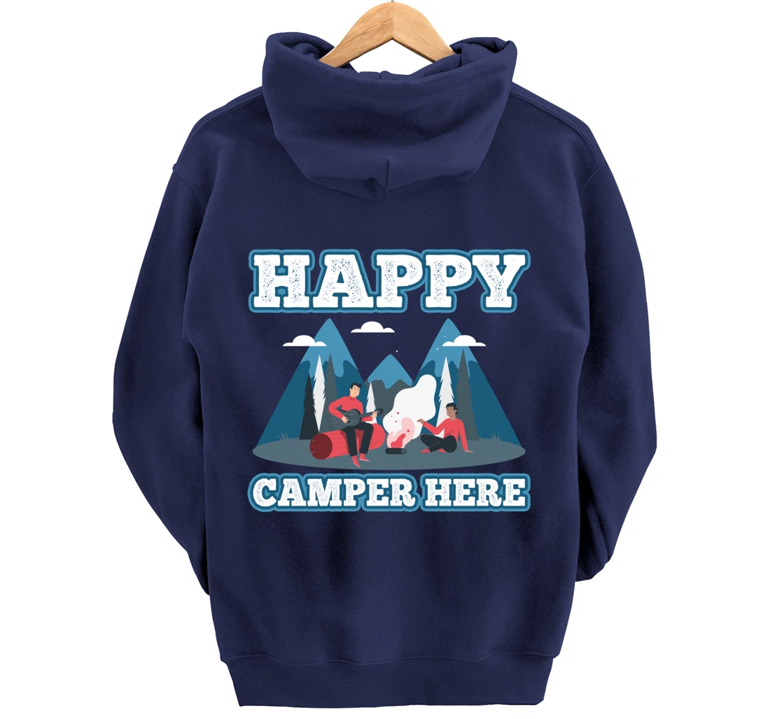 Hiking mountains climbing cliffs road adventure fun camping Pullover Hoodie