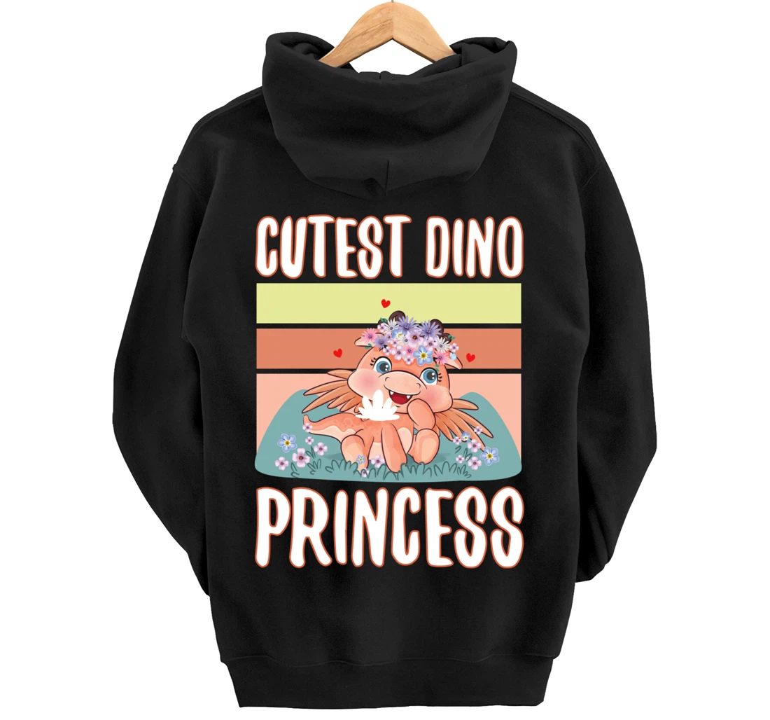 Cute dino raptor fossil animal lover trex dinosaur princess Pullover Hoodie