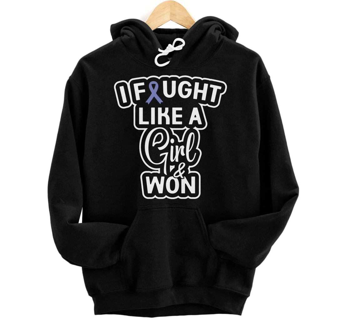 Stomach Cancer Fight Cancer Ribbon Pullover Hoodie