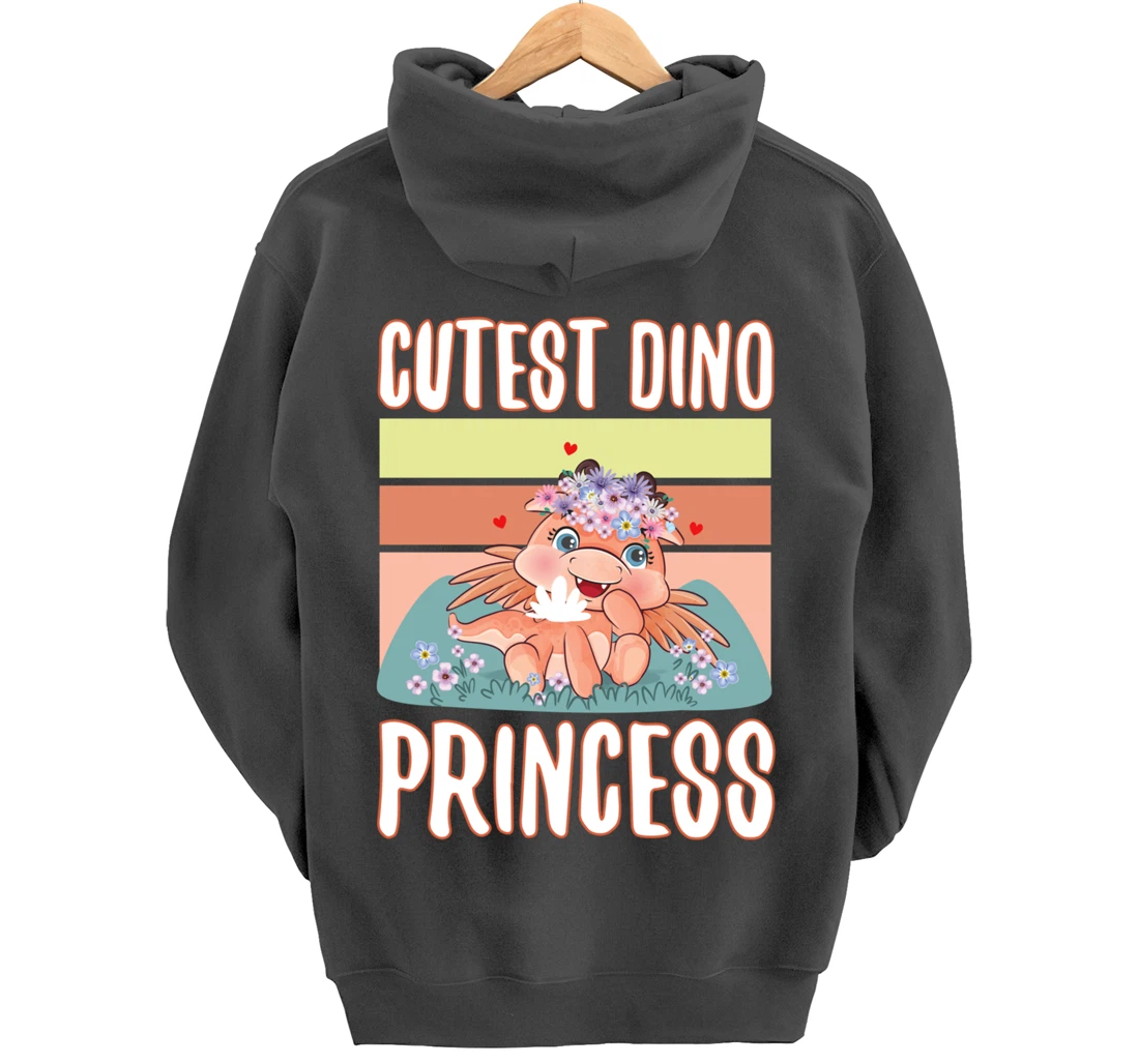 Cute dino raptor fossil animal lover trex dinosaur princess Pullover Hoodie