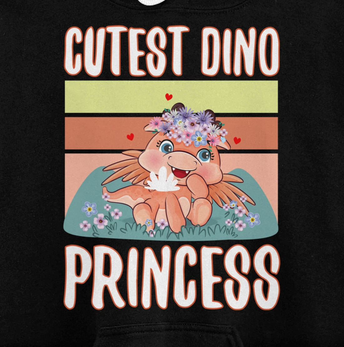 Cute dino raptor fossil animal lover trex dinosaur princess Pullover Hoodie