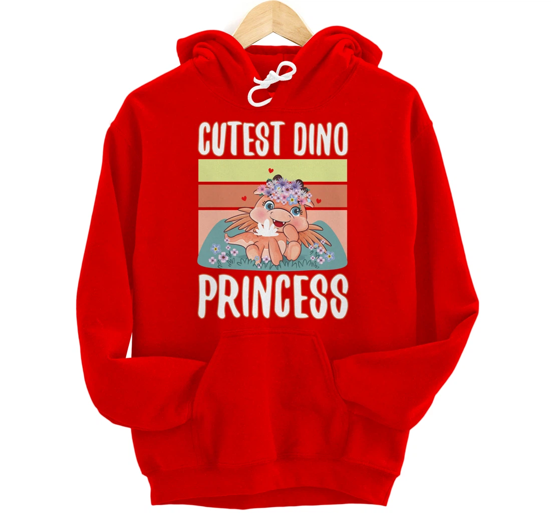 Cute dino raptor fossil animal lover trex dinosaur princess Pullover Hoodie