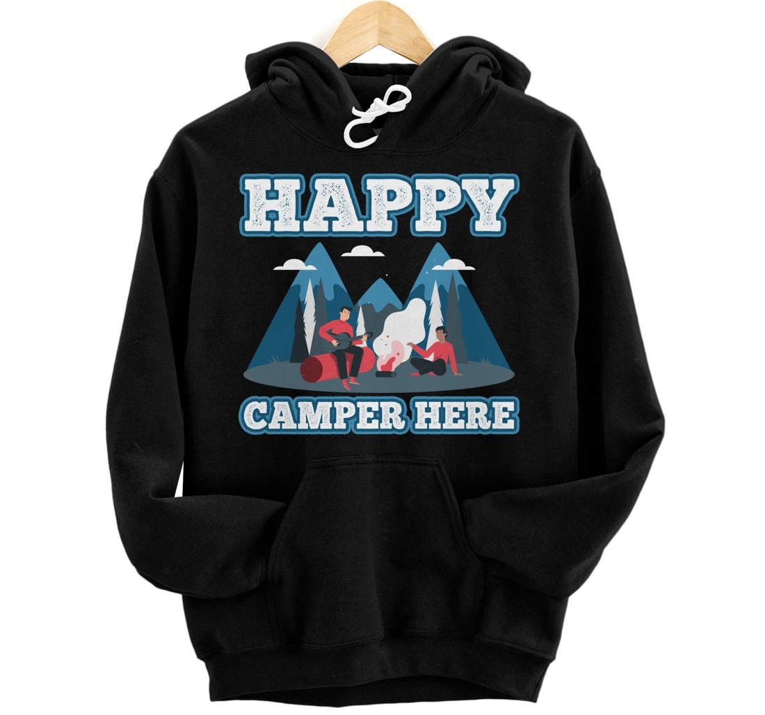 Hiking mountains climbing cliffs road adventure fun camping Pullover Hoodie