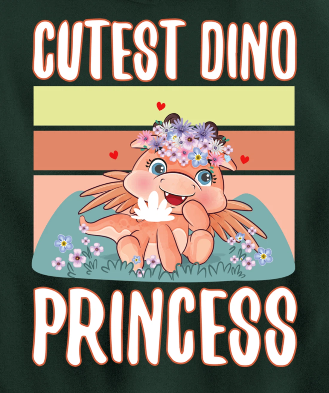 Cute dino raptor fossil animal lover trex dinosaur princess Pullover Hoodie