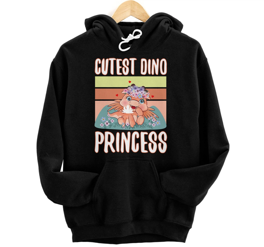 Cute dino raptor fossil animal lover trex dinosaur princess Pullover Hoodie