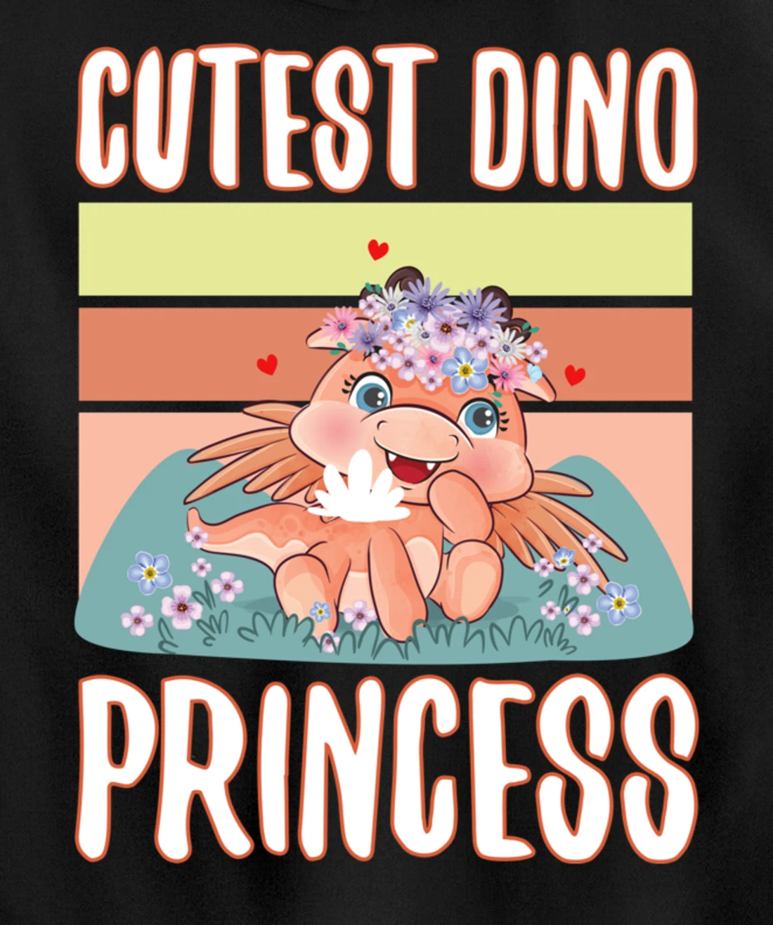 Cute dino raptor fossil animal lover trex dinosaur princess Pullover Hoodie