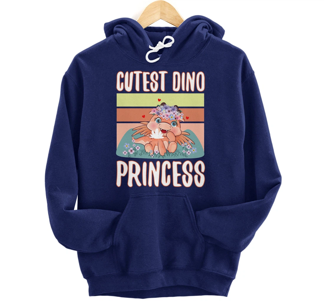 Cute dino raptor fossil animal lover trex dinosaur princess Pullover Hoodie