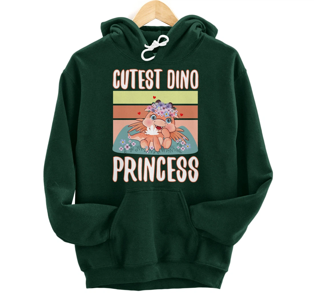 Cute dino raptor fossil animal lover trex dinosaur princess Pullover Hoodie