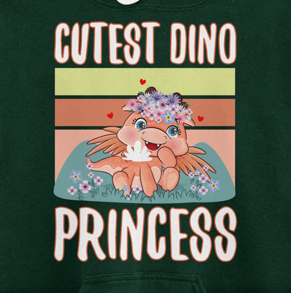 Cute dino raptor fossil animal lover trex dinosaur princess Pullover Hoodie