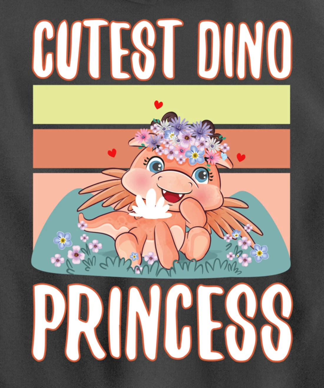 Cute dino raptor fossil animal lover trex dinosaur princess Pullover Hoodie