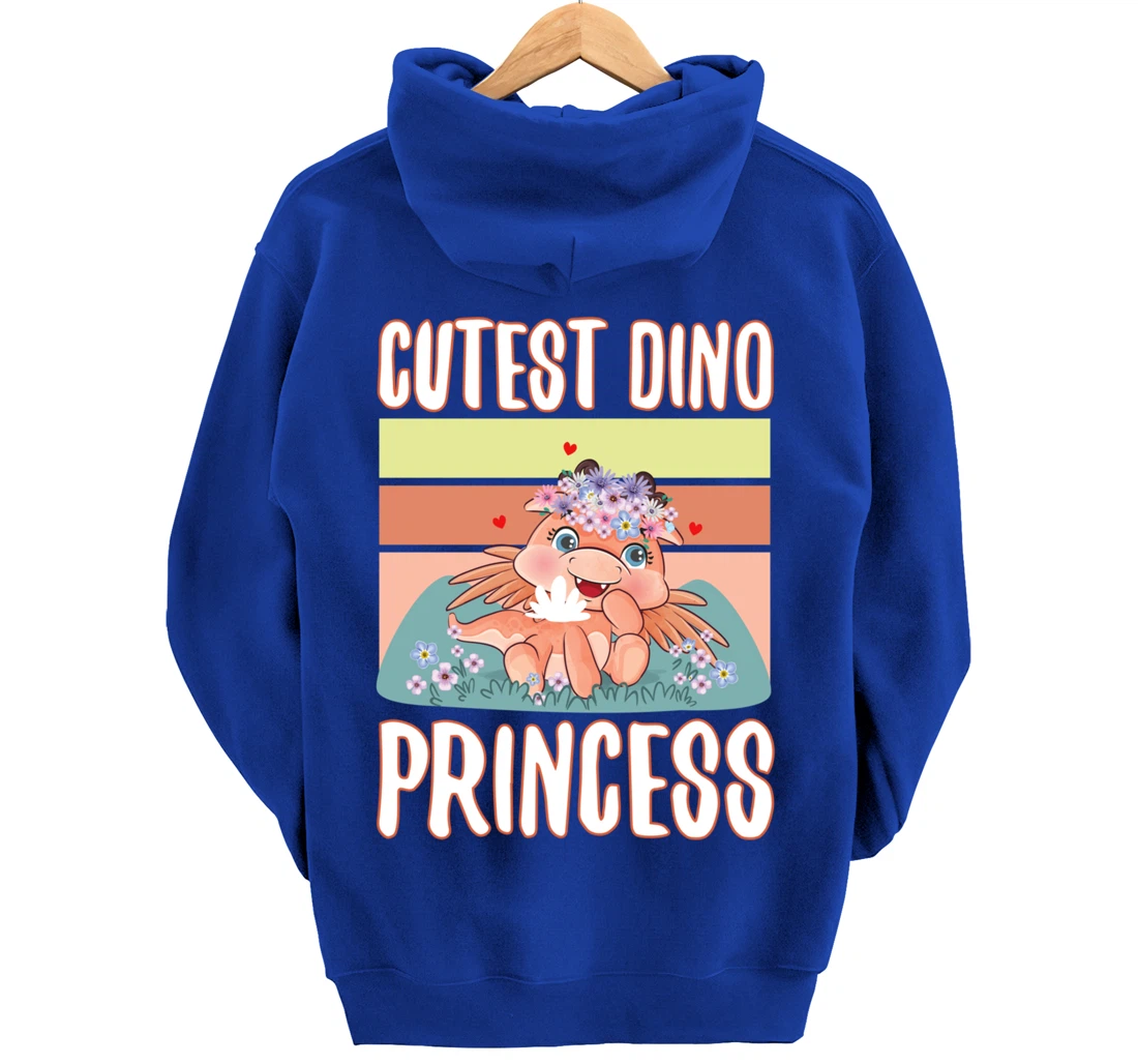 Cute dino raptor fossil animal lover trex dinosaur princess Pullover Hoodie