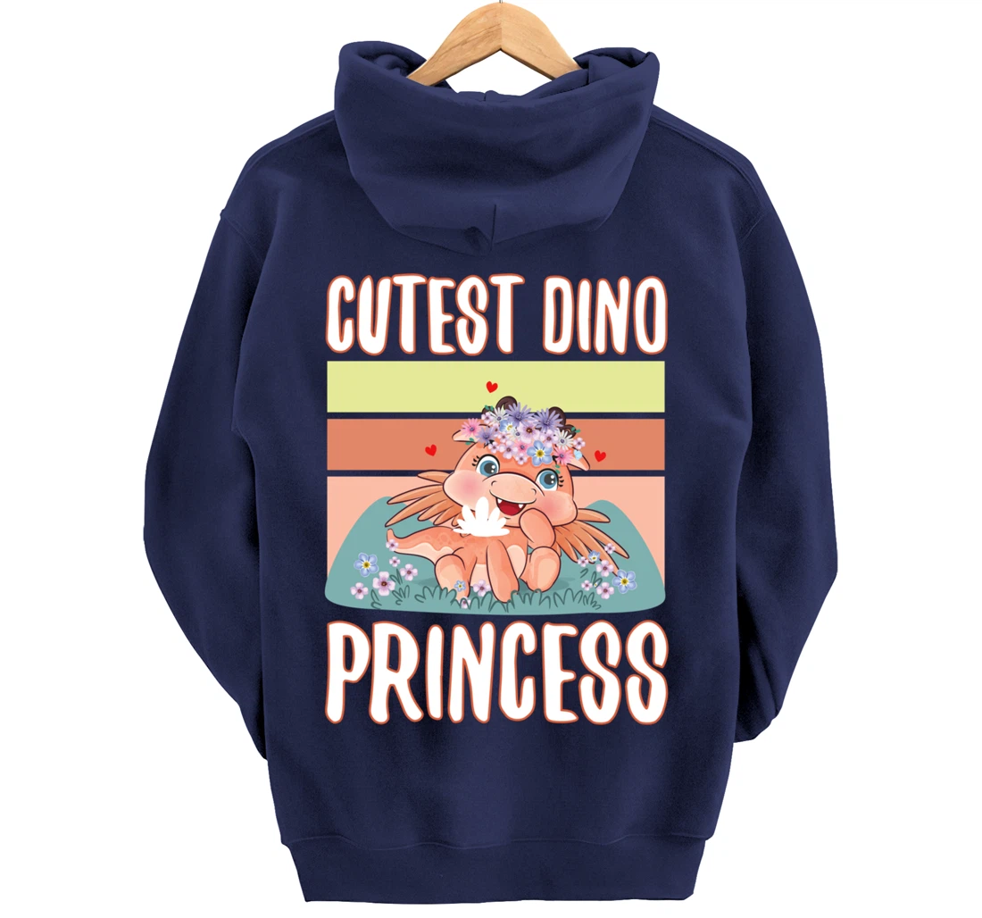 Cute dino raptor fossil animal lover trex dinosaur princess Pullover Hoodie