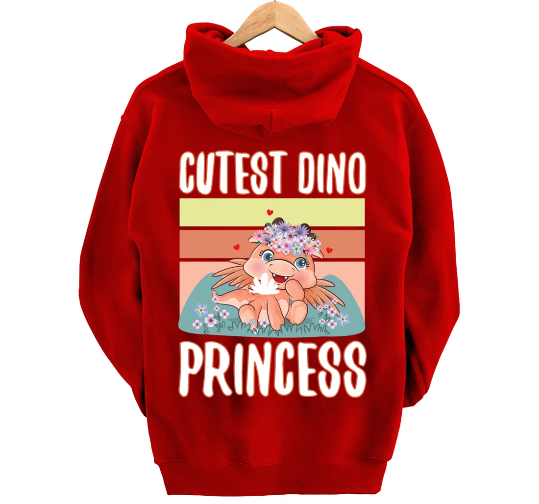 Cute dino raptor fossil animal lover trex dinosaur princess Pullover Hoodie