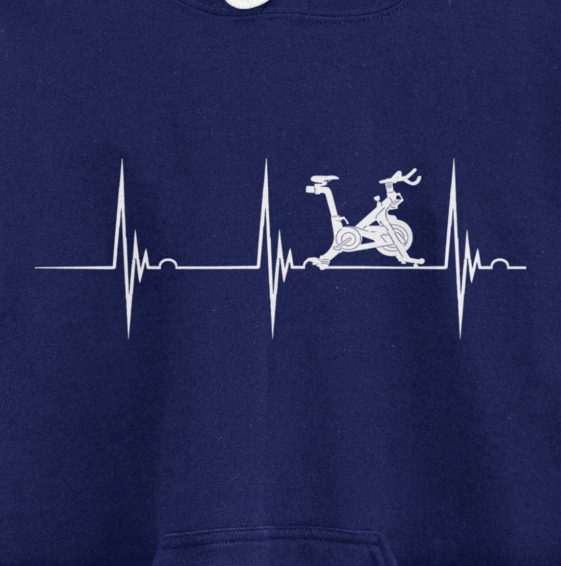 Spinning Class Heartbeat EKG Pulse Spin Cycling Workout Pullover Hoodie