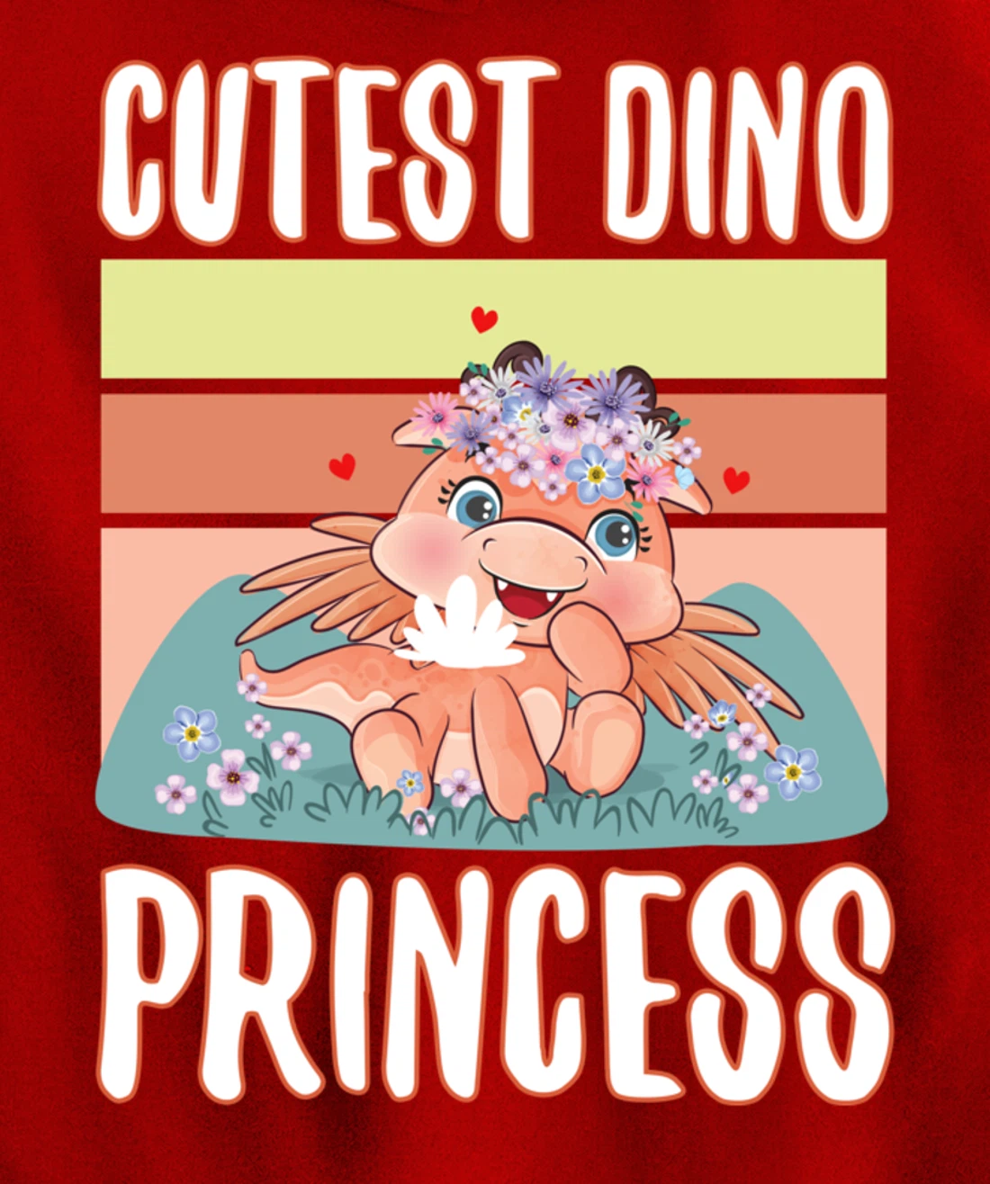 Cute dino raptor fossil animal lover trex dinosaur princess Pullover Hoodie