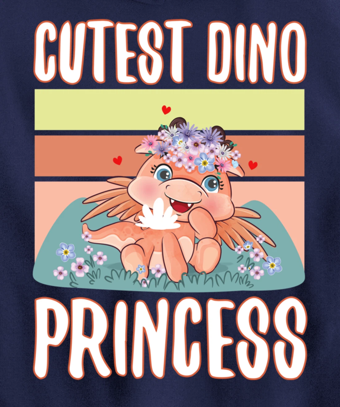 Cute dino raptor fossil animal lover trex dinosaur princess Pullover Hoodie