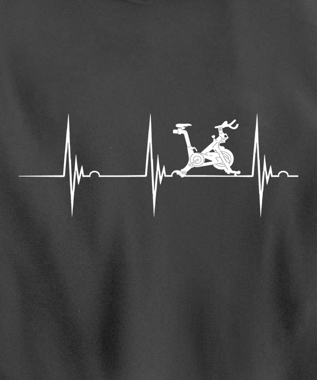 Spinning Class Heartbeat EKG Pulse Spin Cycling Workout Pullover Hoodie