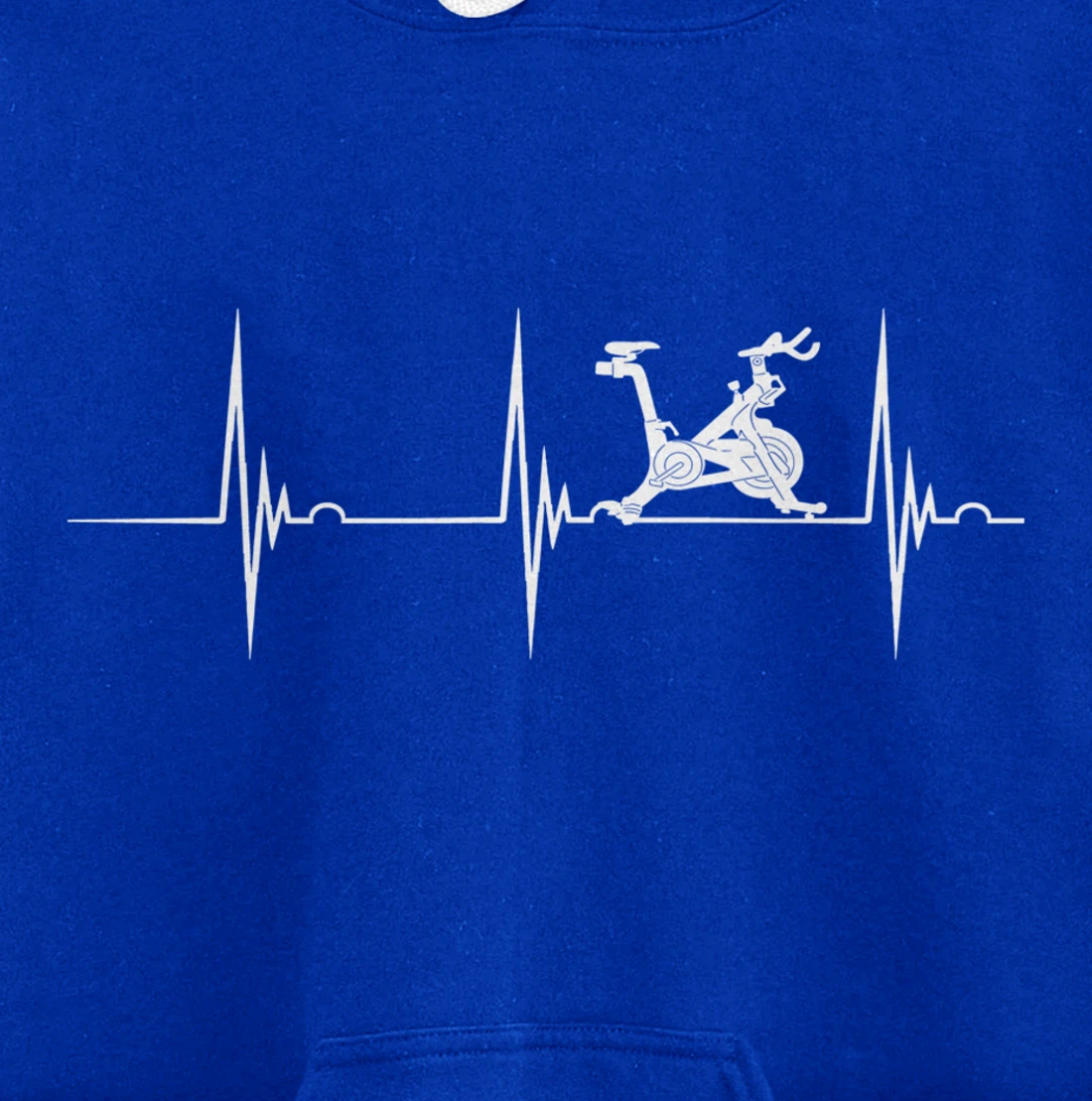 Spinning Class Heartbeat EKG Pulse Spin Cycling Workout Pullover Hoodie