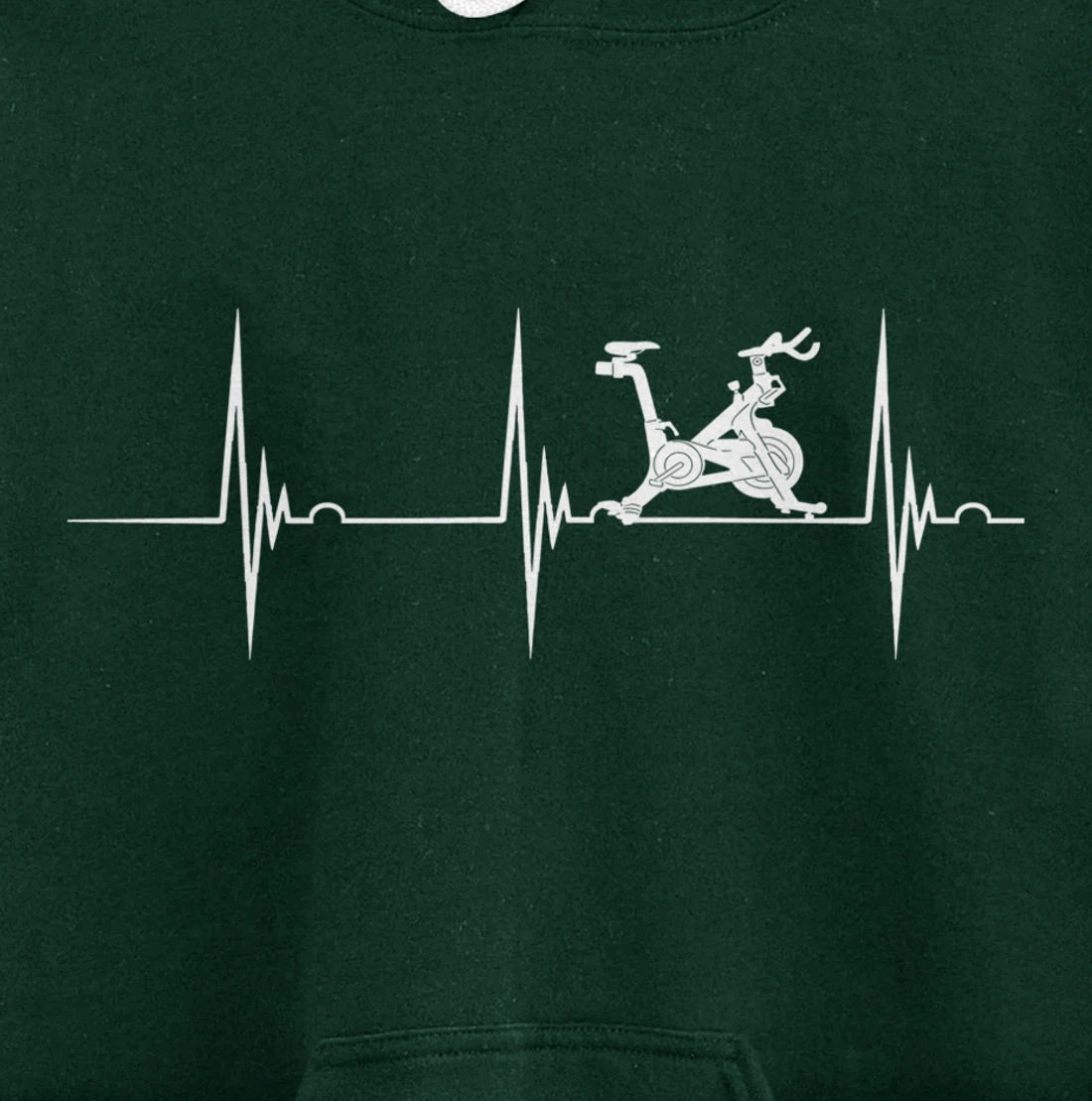 Spinning Class Heartbeat EKG Pulse Spin Cycling Workout Pullover Hoodie