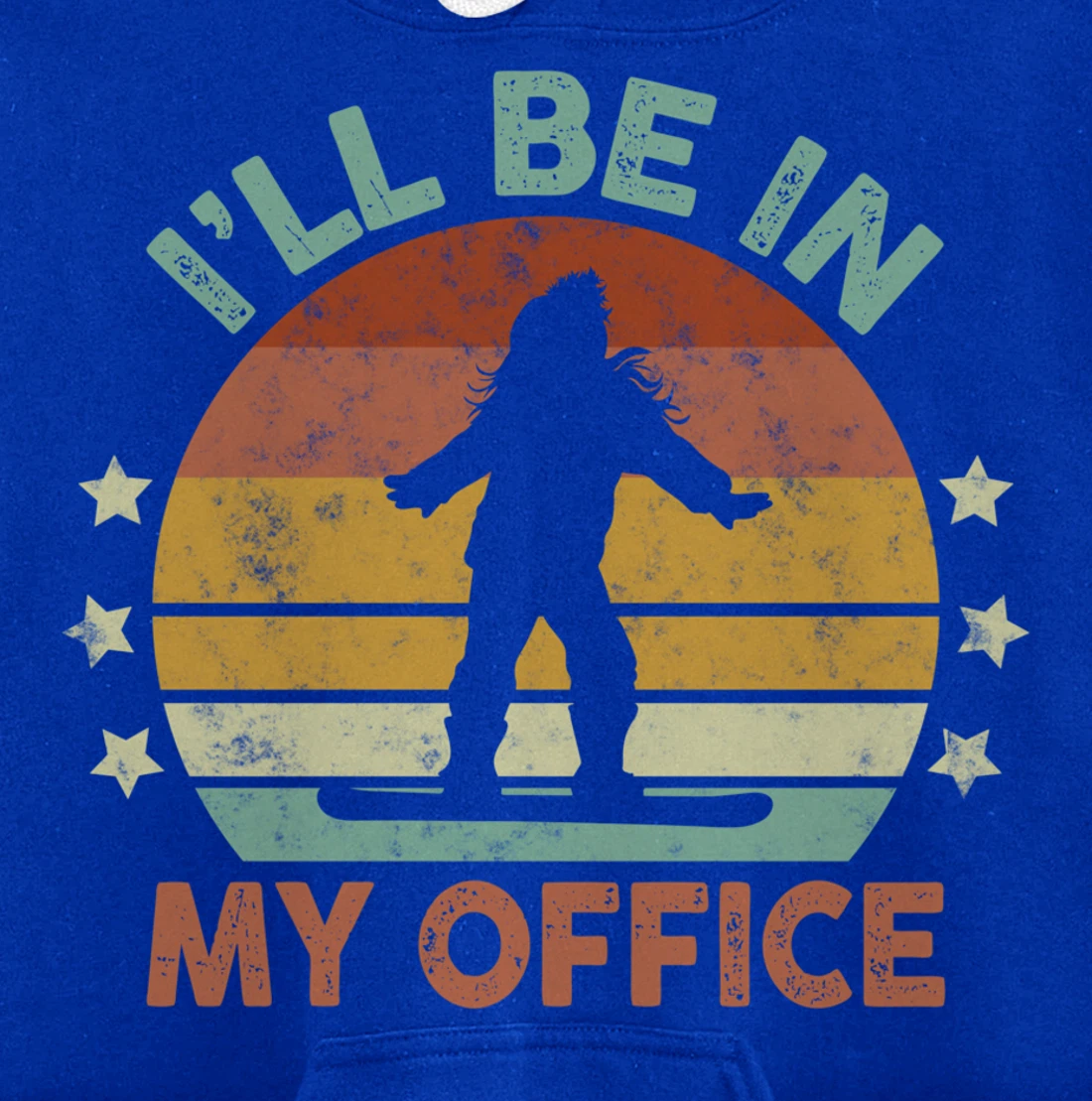 Snowboarding I’ll Be In My Office Winter Ice Sports Retro Pullover Hoodie