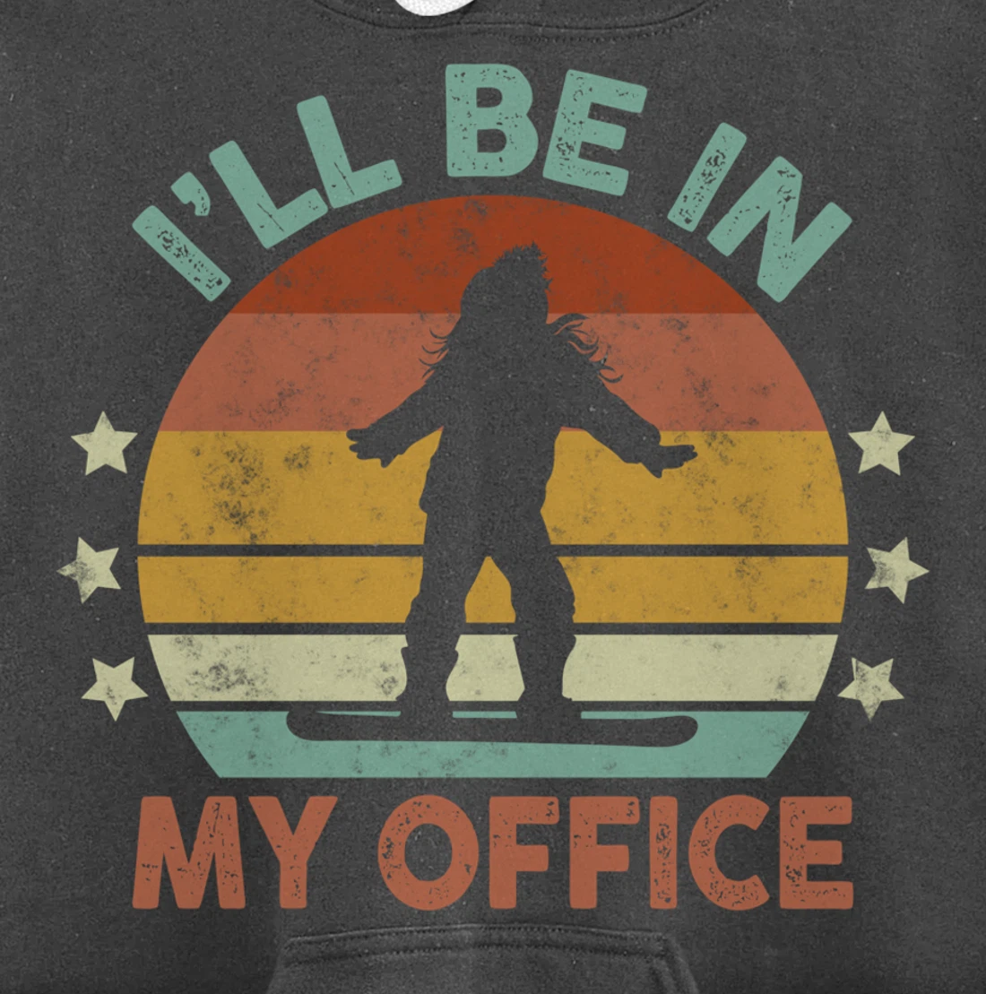 Snowboarding I’ll Be In My Office Winter Ice Sports Retro Pullover Hoodie