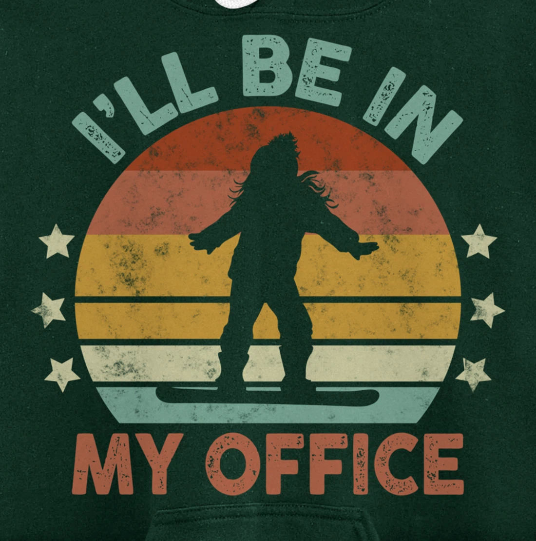 Snowboarding I’ll Be In My Office Winter Ice Sports Retro Pullover Hoodie