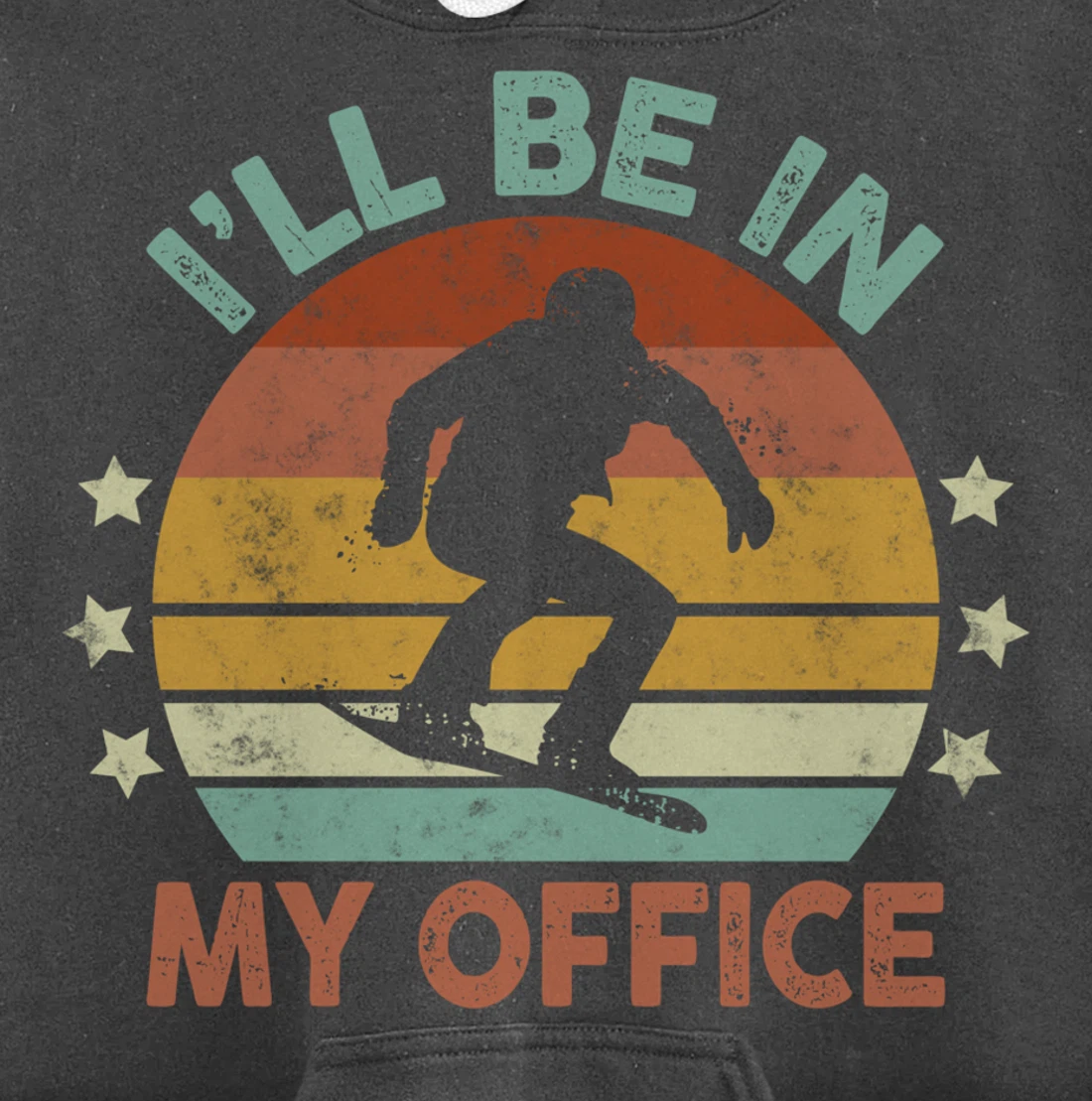 Snowboarding I’ll Be In My Office Winter Ice Sports Retro Pullover Hoodie