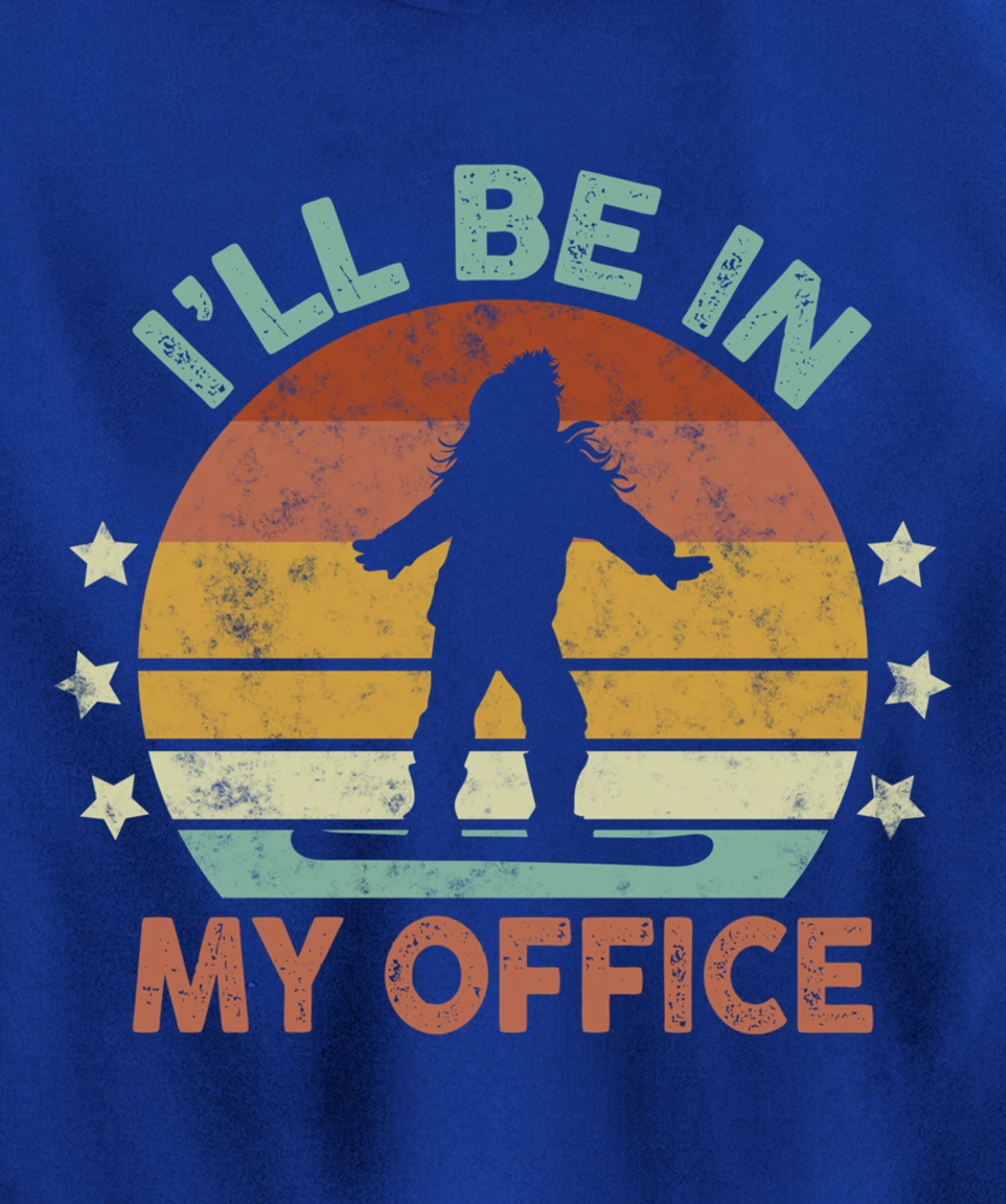 Snowboarding I’ll Be In My Office Winter Ice Sports Retro Pullover Hoodie