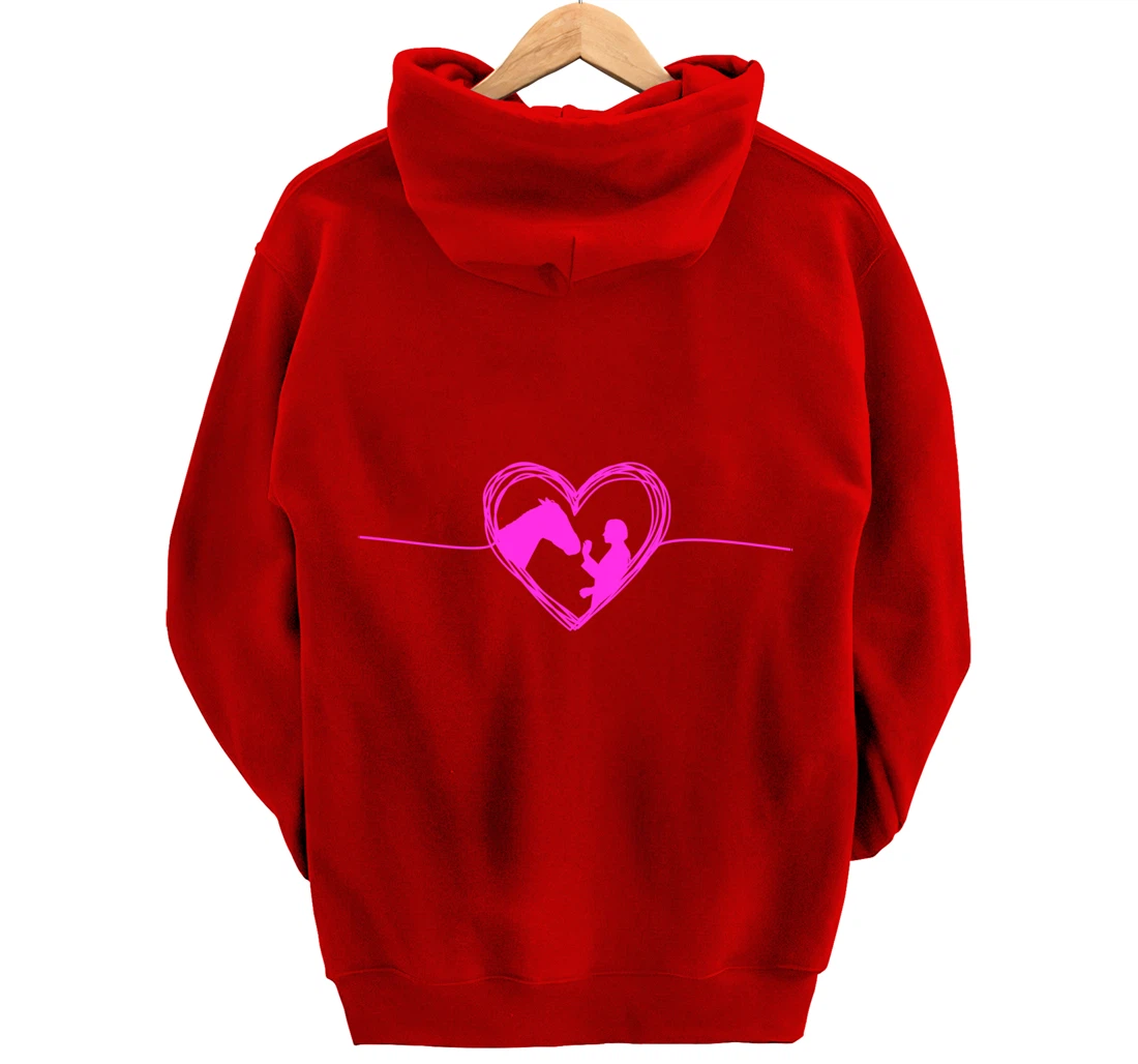 Equestrian Pets Horse Inside Heart Women Ladies Girls Teens Pullover Hoodie