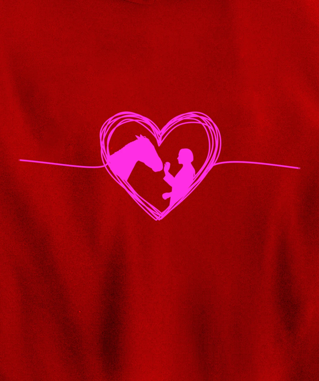 Equestrian Pets Horse Inside Heart Women Ladies Girls Teens Pullover Hoodie