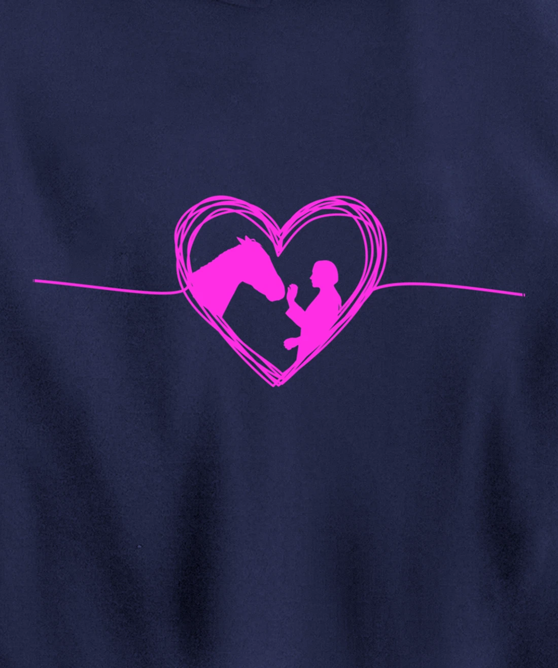 Equestrian Pets Horse Inside Heart Women Ladies Girls Teens Pullover Hoodie