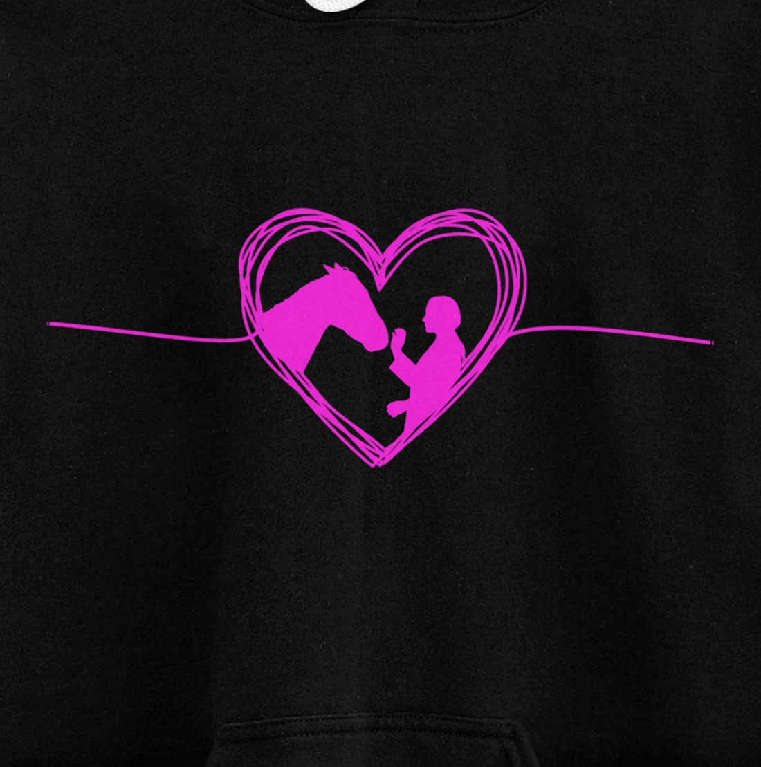 Equestrian Pets Horse Inside Heart Women Ladies Girls Teens Pullover Hoodie