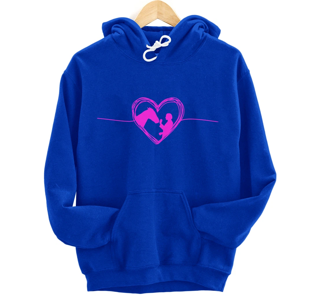 Equestrian Pets Horse Inside Heart Women Ladies Girls Teens Pullover Hoodie