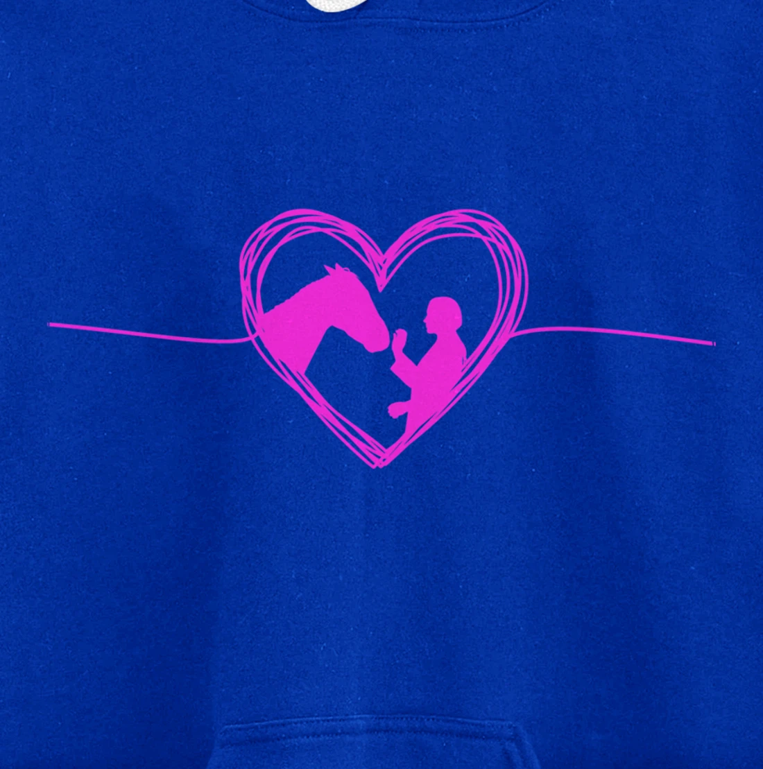 Equestrian Pets Horse Inside Heart Women Ladies Girls Teens Pullover Hoodie