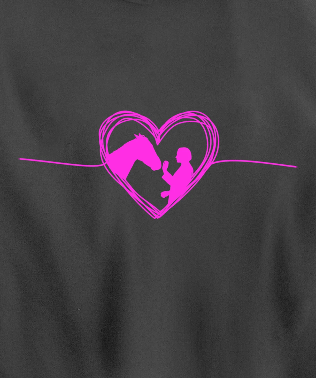 Equestrian Pets Horse Inside Heart Women Ladies Girls Teens Pullover Hoodie