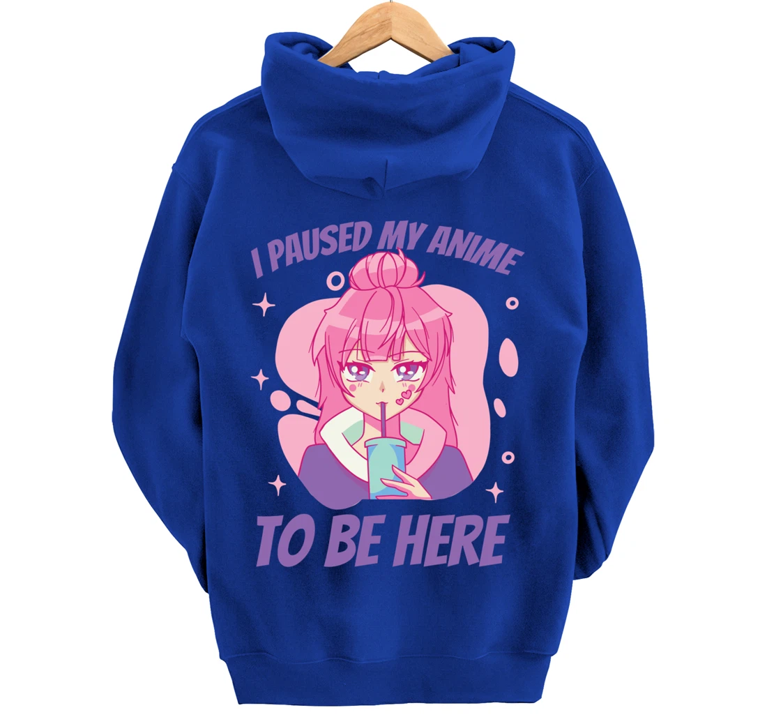 I Paused My Game to Be Here Funny Novelty Sarcastic Pullover Hoodie