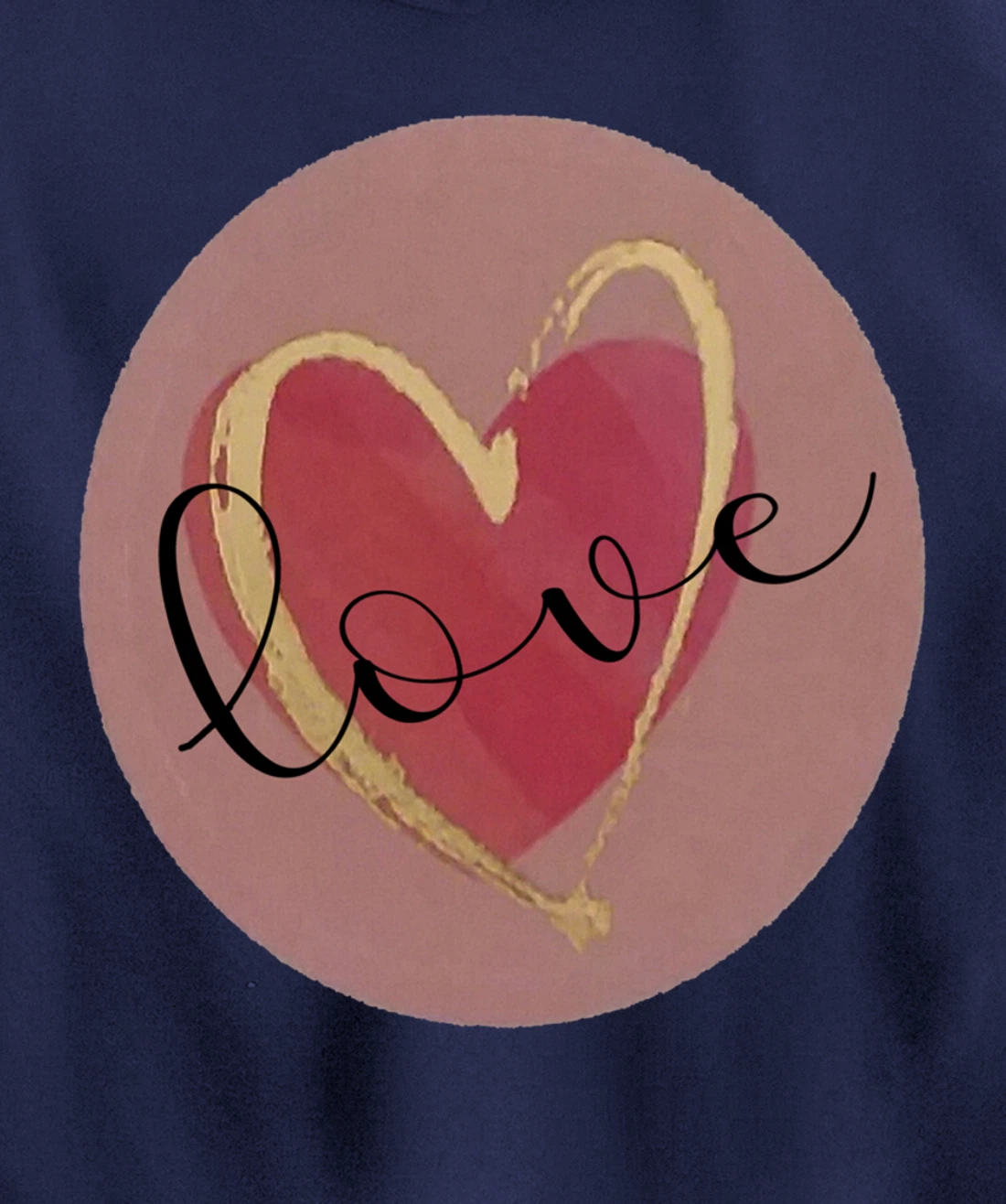 Cute Love Heart Circle Valentines Day Quote Saying Kisses Pullover Hoodie