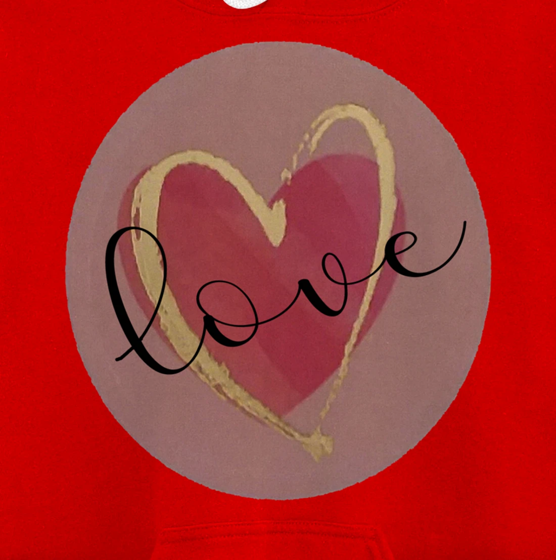 Cute Love Heart Circle Valentines Day Quote Saying Kisses Pullover Hoodie