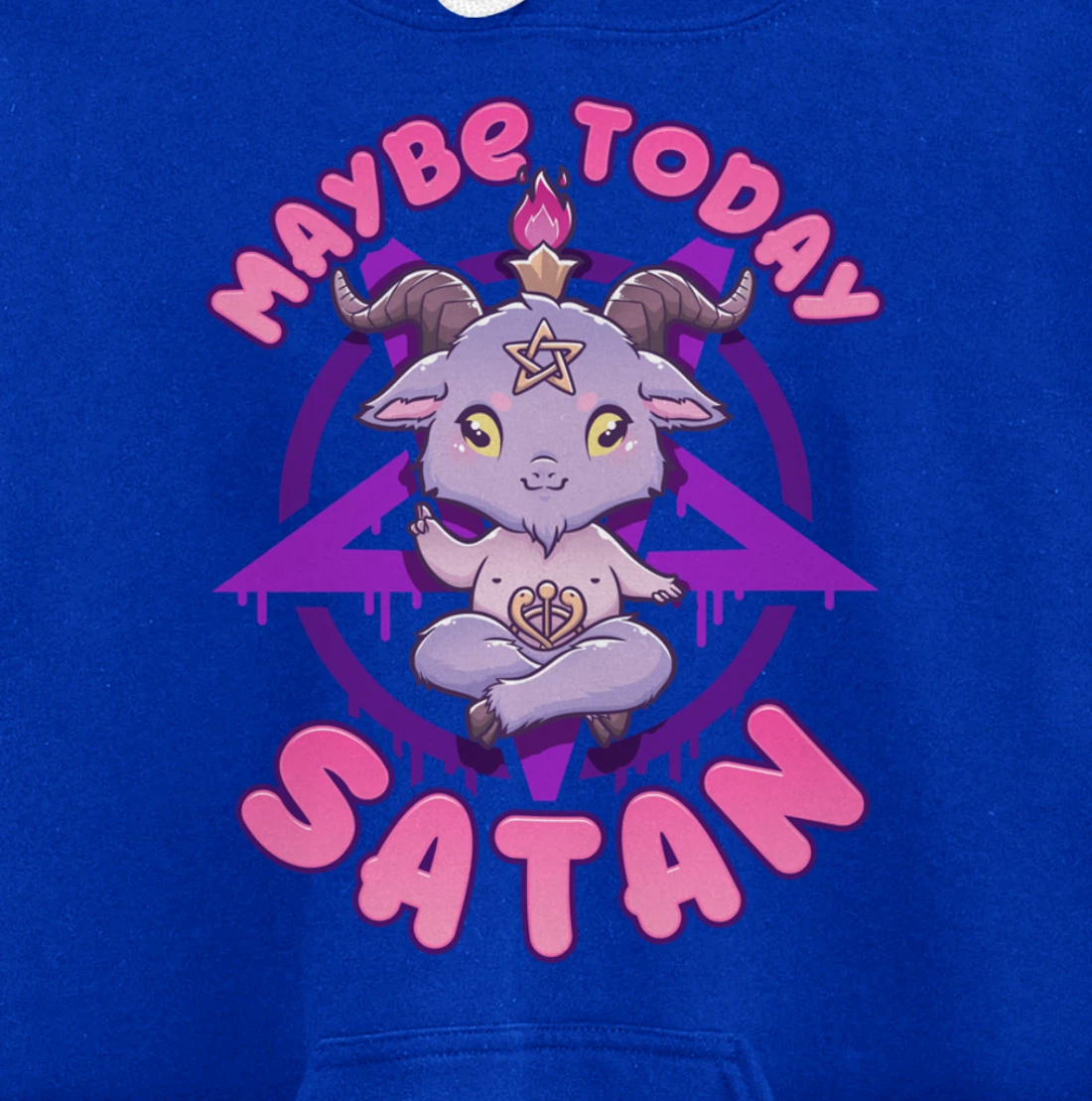 Maybe Today Satan I Cute Kawaii Anime Baphomet Pullover Hoodie