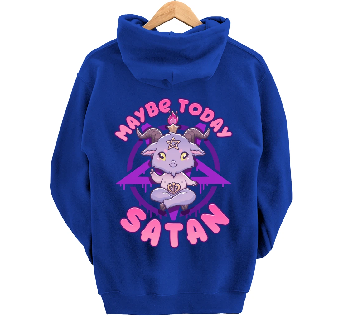 Maybe Today Satan I Cute Kawaii Anime Baphomet Pullover Hoodie