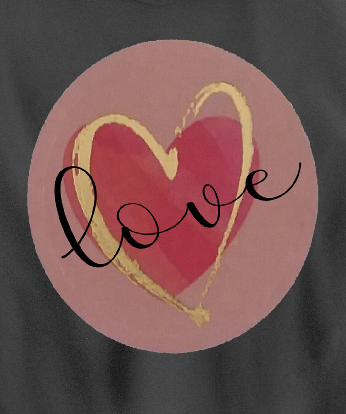 Cute Love Heart Circle Valentines Day Quote Saying Kisses Pullover Hoodie