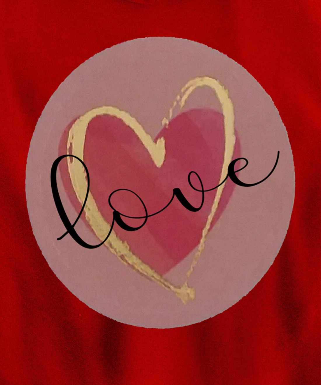 Cute Love Heart Circle Valentines Day Quote Saying Kisses Pullover Hoodie