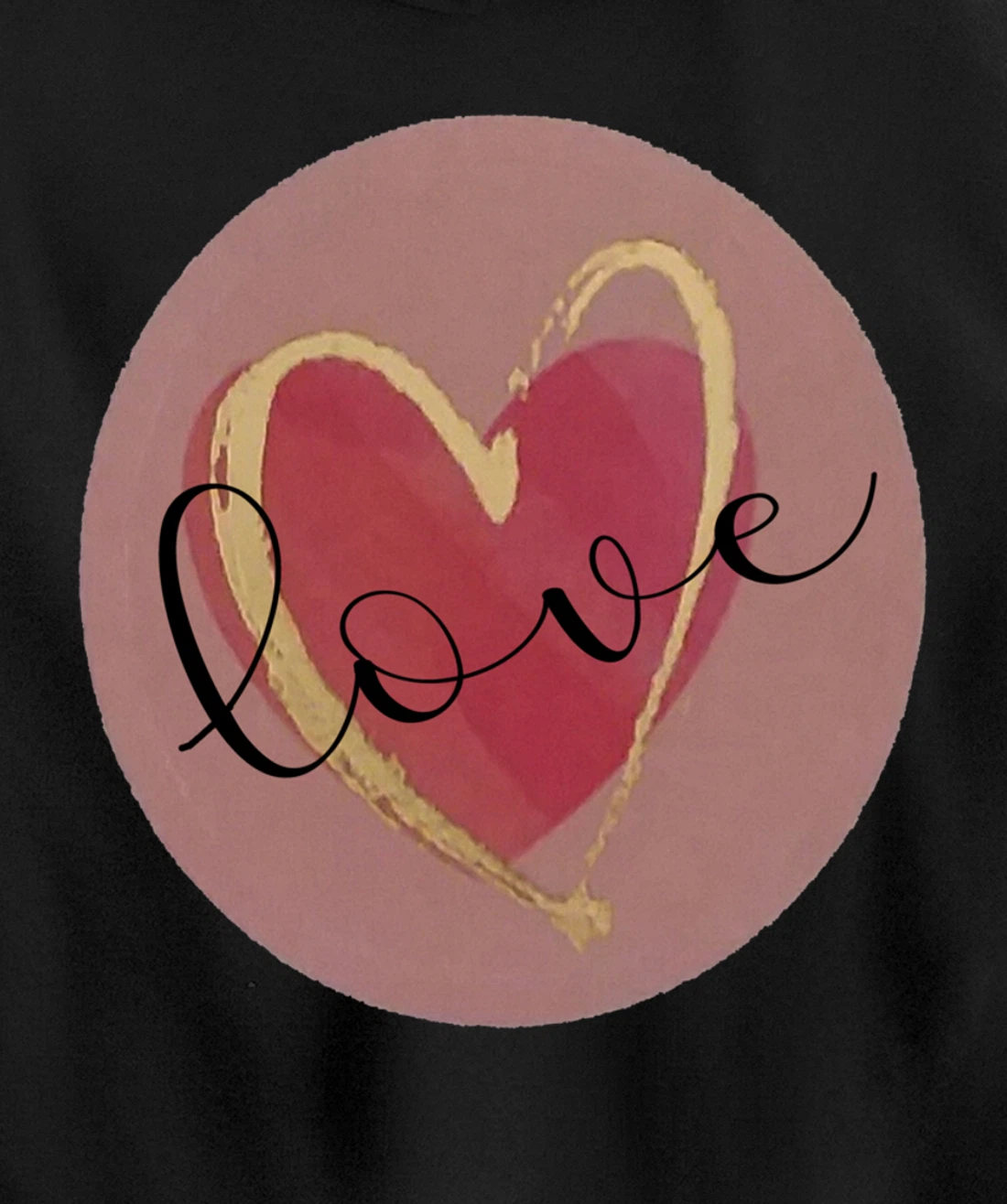 Cute Love Heart Circle Valentines Day Quote Saying Kisses Pullover Hoodie