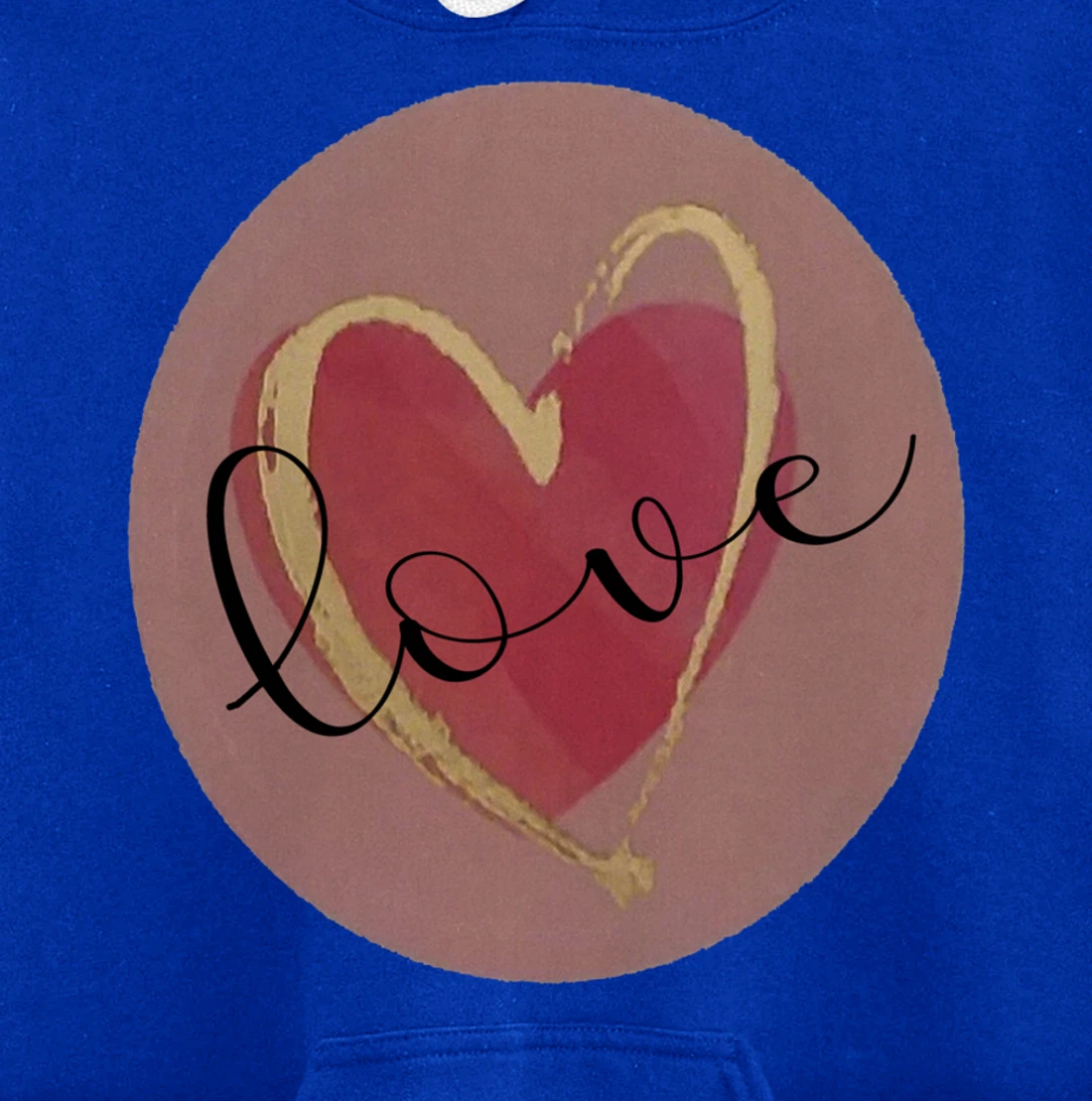 Cute Love Heart Circle Valentines Day Quote Saying Kisses Pullover Hoodie