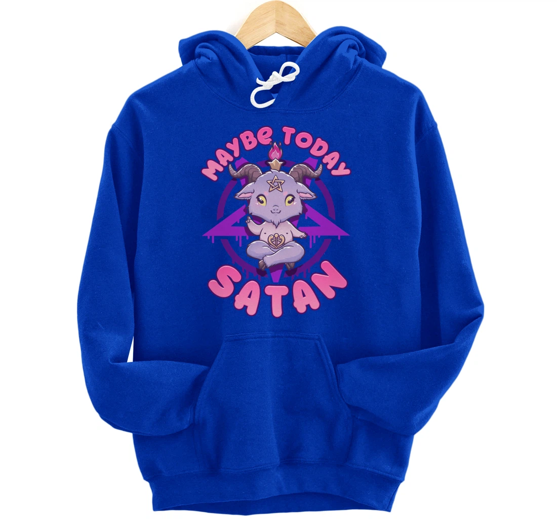 Maybe Today Satan I Cute Kawaii Anime Baphomet Pullover Hoodie