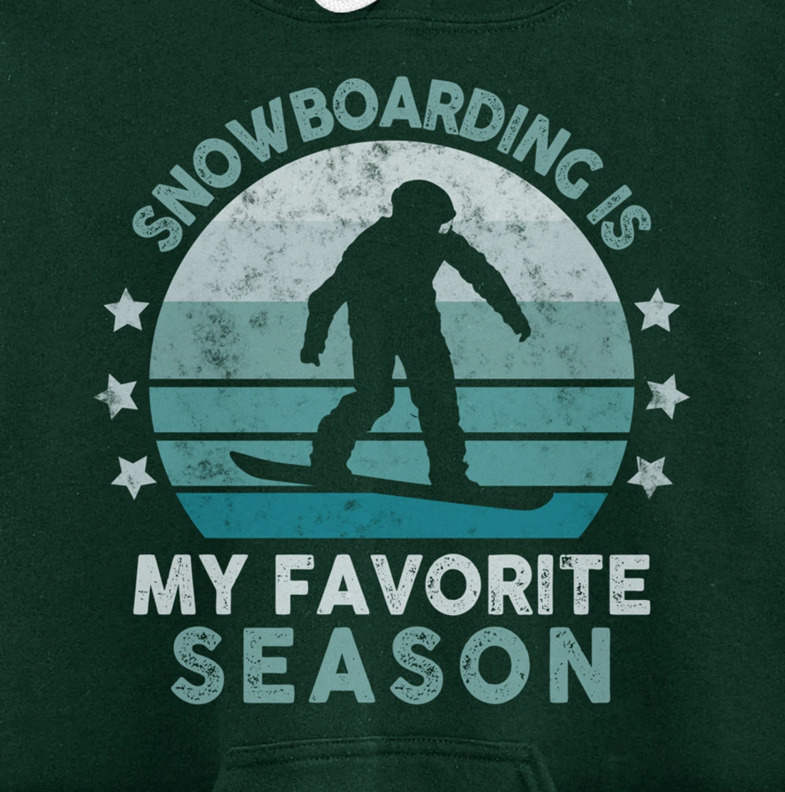 Snowboarding Is My Favorite Season Winter Ice Sports Retro Pullover Hoodie