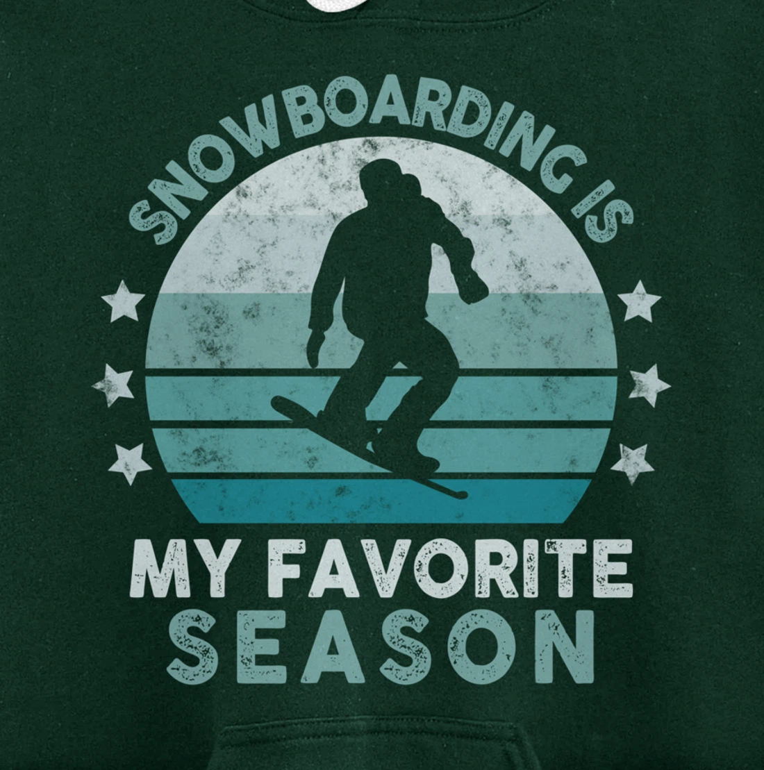 Snowboarding Is My Favorite Season Winter Ice Sports Retro Pullover Hoodie
