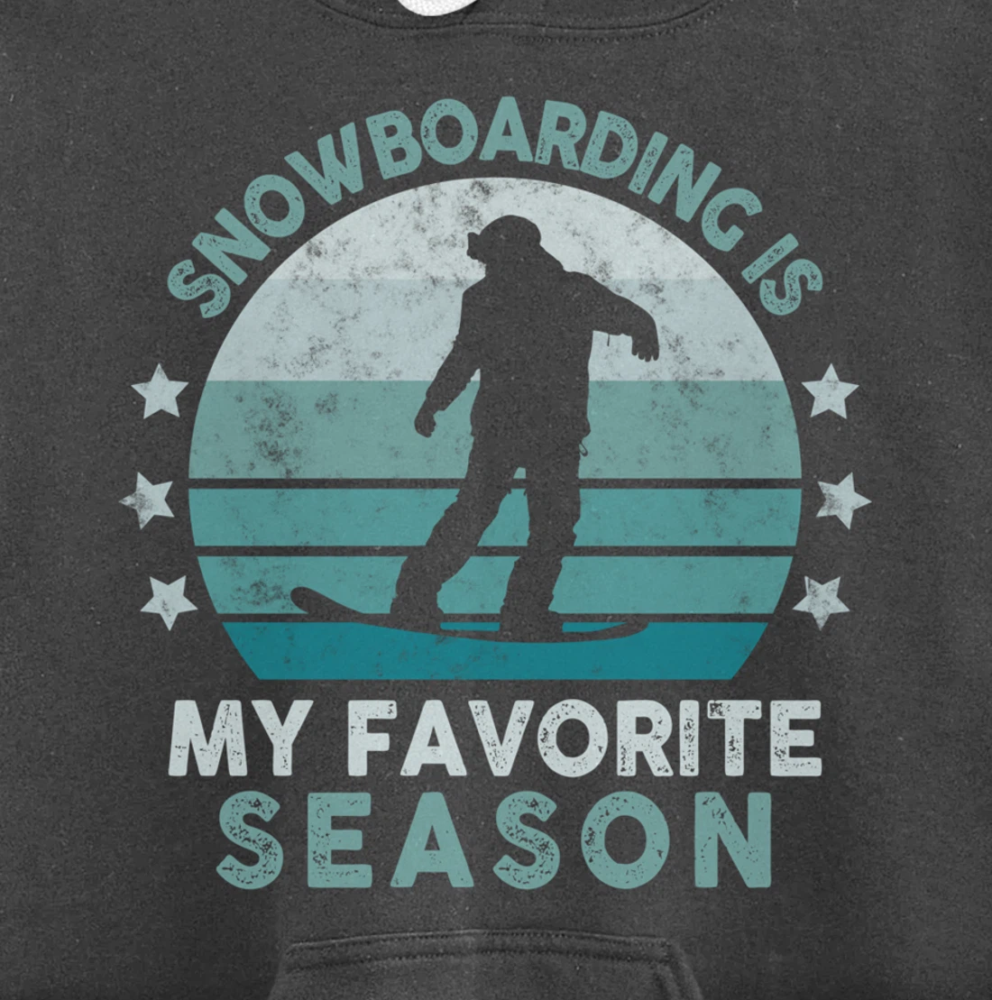 Snowboarding Is My Favorite Season Winter Ice Sports Retro Pullover Hoodie