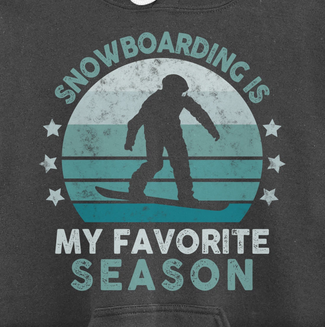 Snowboarding Is My Favorite Season Winter Ice Sports Retro Pullover Hoodie